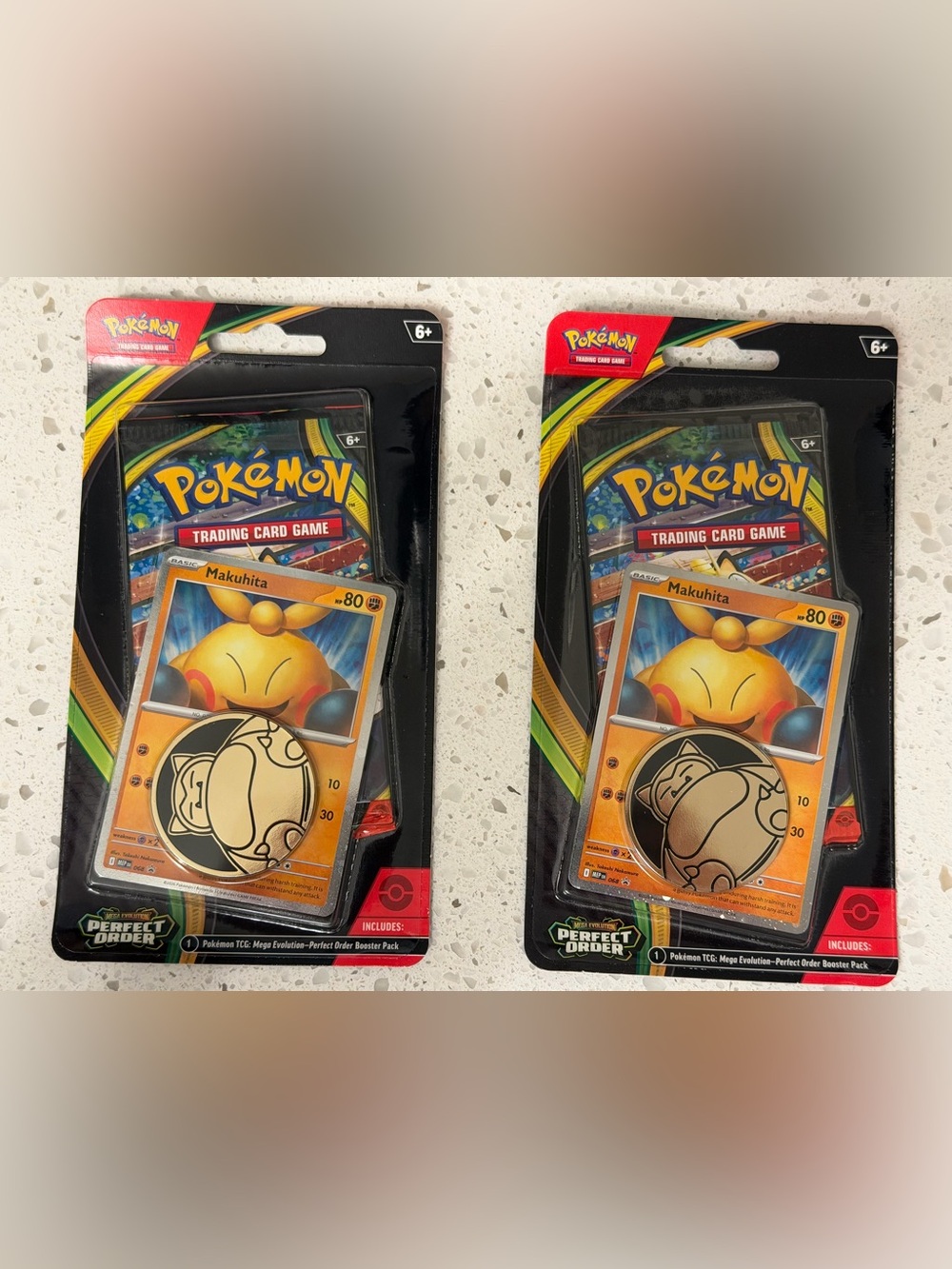 Pokemon Makuhita Mega Evolution Perfect Order - 2 Blister Packs - New